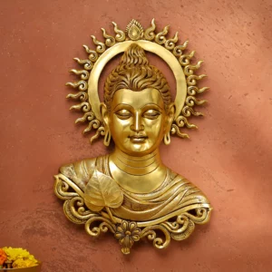 Brass Buddha Wall Hanging (15.5 Inch)