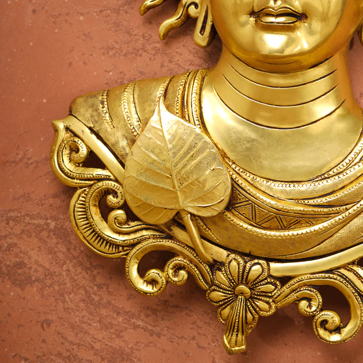 Brass Buddha Wall Hanging (15.5 Inch) - Image 3